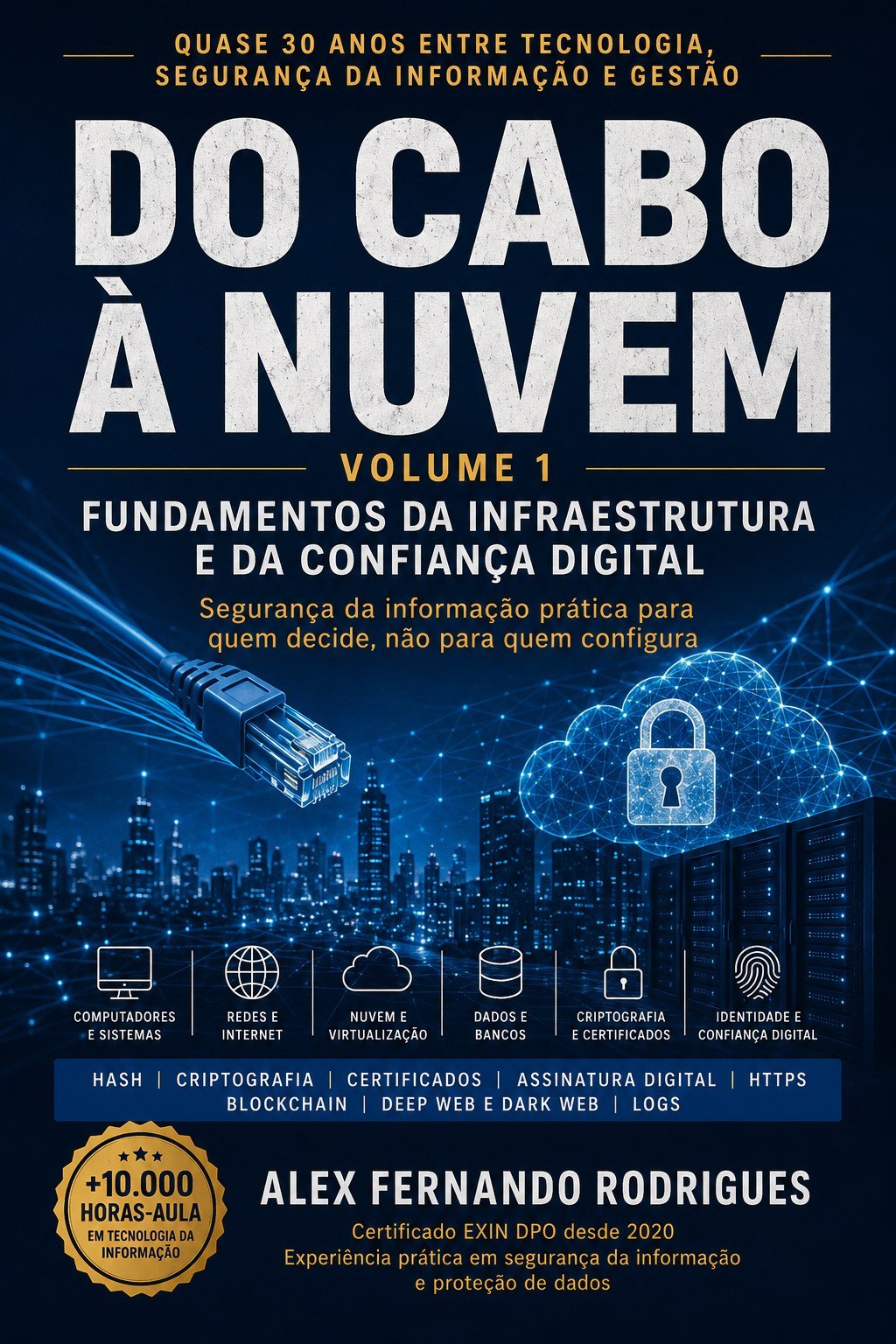 Capa do Volume 1 — Fundamentos da Infraestrutura e da Confiança Digital