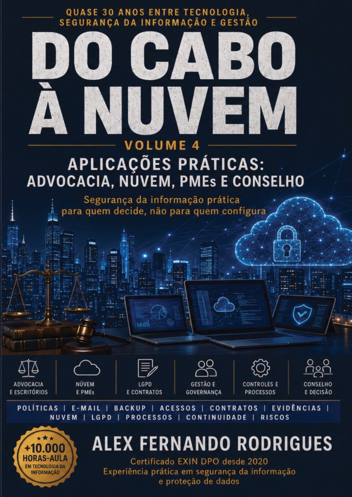 Capa do Volume 4 — Aplicações Práticas: Advocacia, Nuvem, PMEs e Conselho